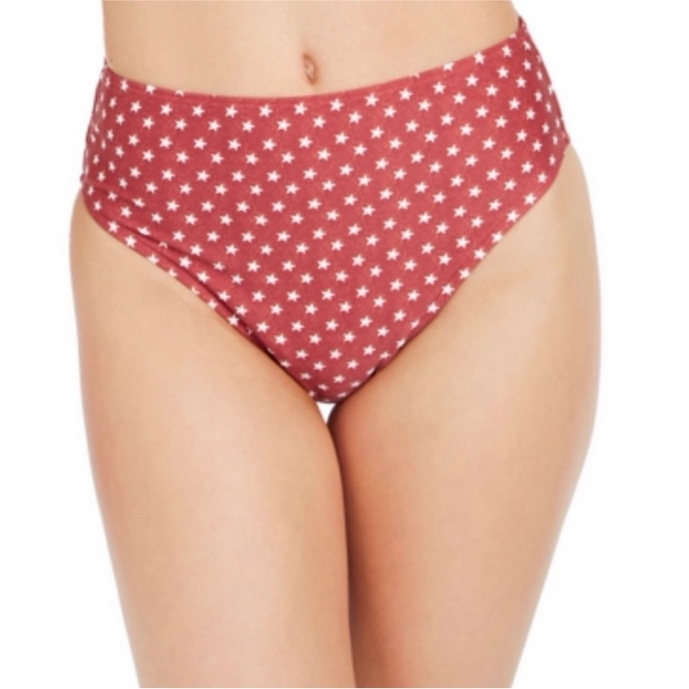 WEWOREWHAT Emily Star-Print Bikini Bottom Size Large